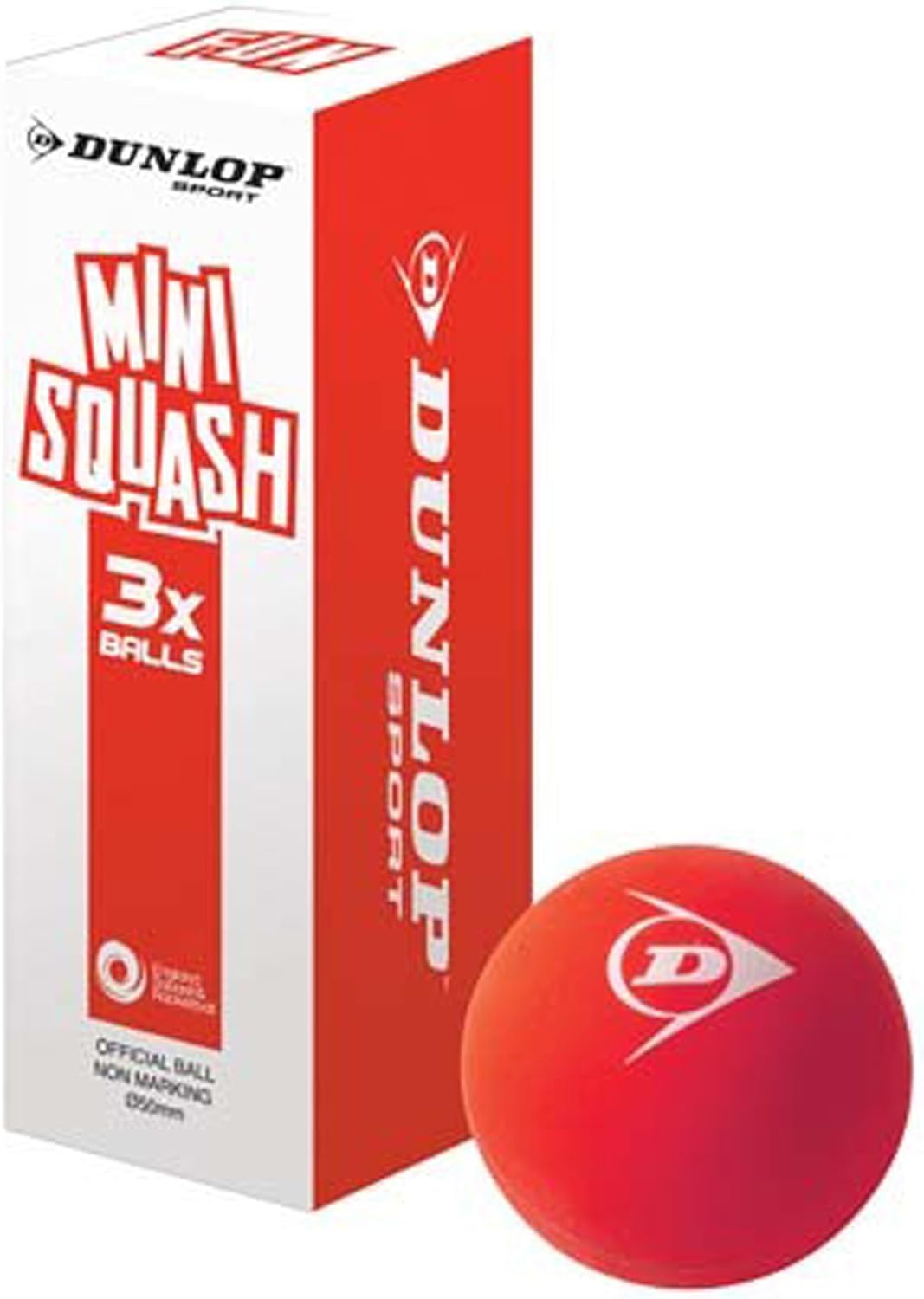 Dunlop Kids Fun Outdoor Activity Game Racquet Mini Squash Ball Red Pack of 3 UK