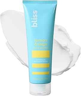 Bliss Lemon and Sage Body Butter - Maximum Moisture Cream - 6.7 Fl Oz Lotion for Dry Skin - Long-Lasting Moisturizer for Women & Men - Vegan and Cruelty-Free