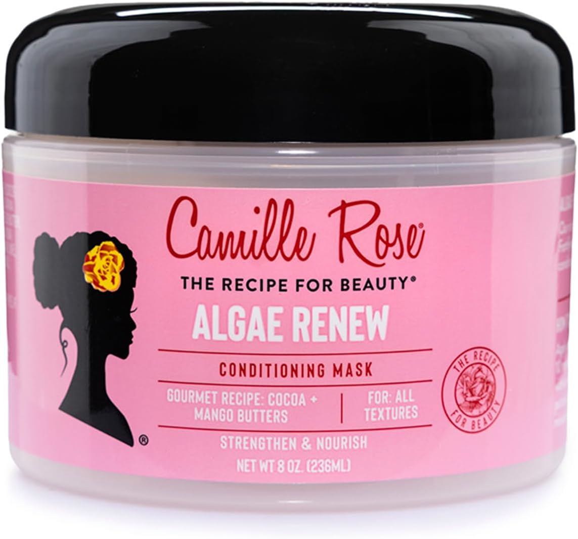 Camille Rose Algae Renew Deep Conditioning Wash Out Hair Mask, For All Hair Types, Nourish and Strengthen, Cocoa and Mango Butter, 240 ml (Pack of 1)