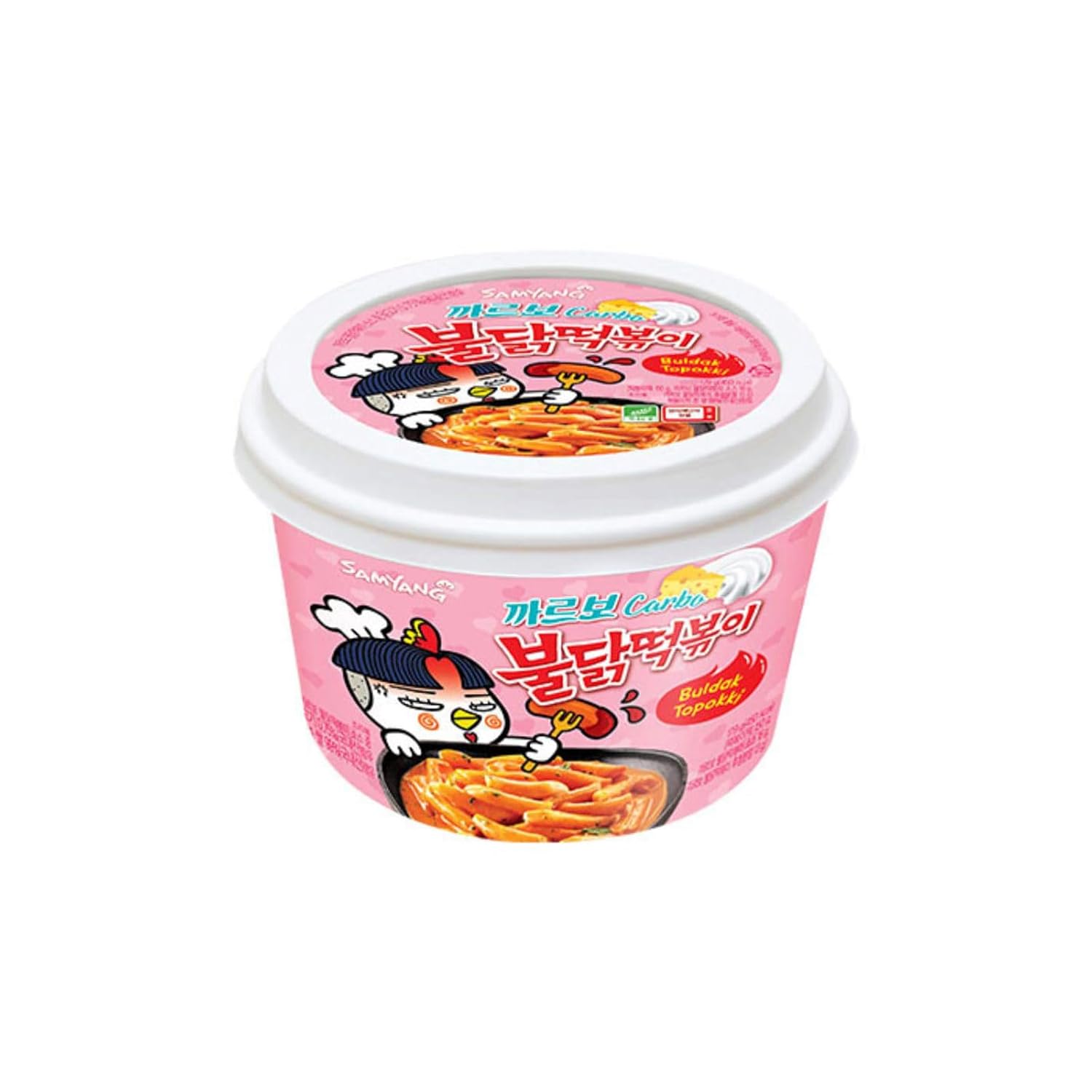 Samyang Carbo Buldak Tteokbokki Korean Rice Cake Instant 6.31 Oz