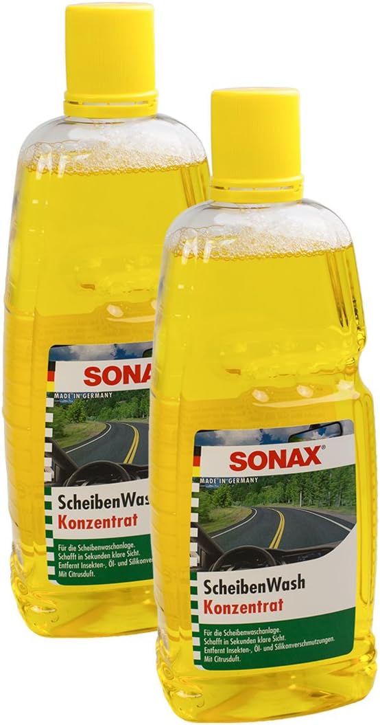 SONAX 2 x 02603000 Windscreen Wash Concentrate with Citrus Fragrance 1 L