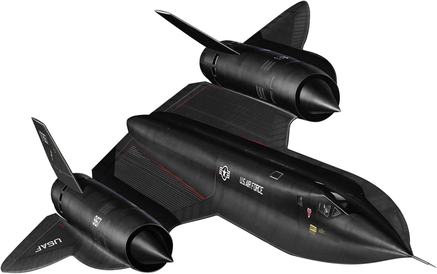 Platz 1/144 US Air Force High Altitude Strategic Recon Aircraft SR-71A Blackbird Plastic Model AE144-6