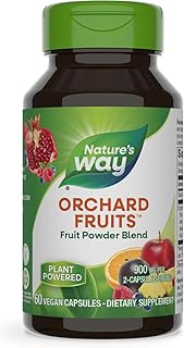 Nature's Way Orchard Fruits, Fruit Powder Blend, Contains 12 Different Fruits, 900mg Per 2-Capsule Serving, 60 Capsules (Packaging May Vary)