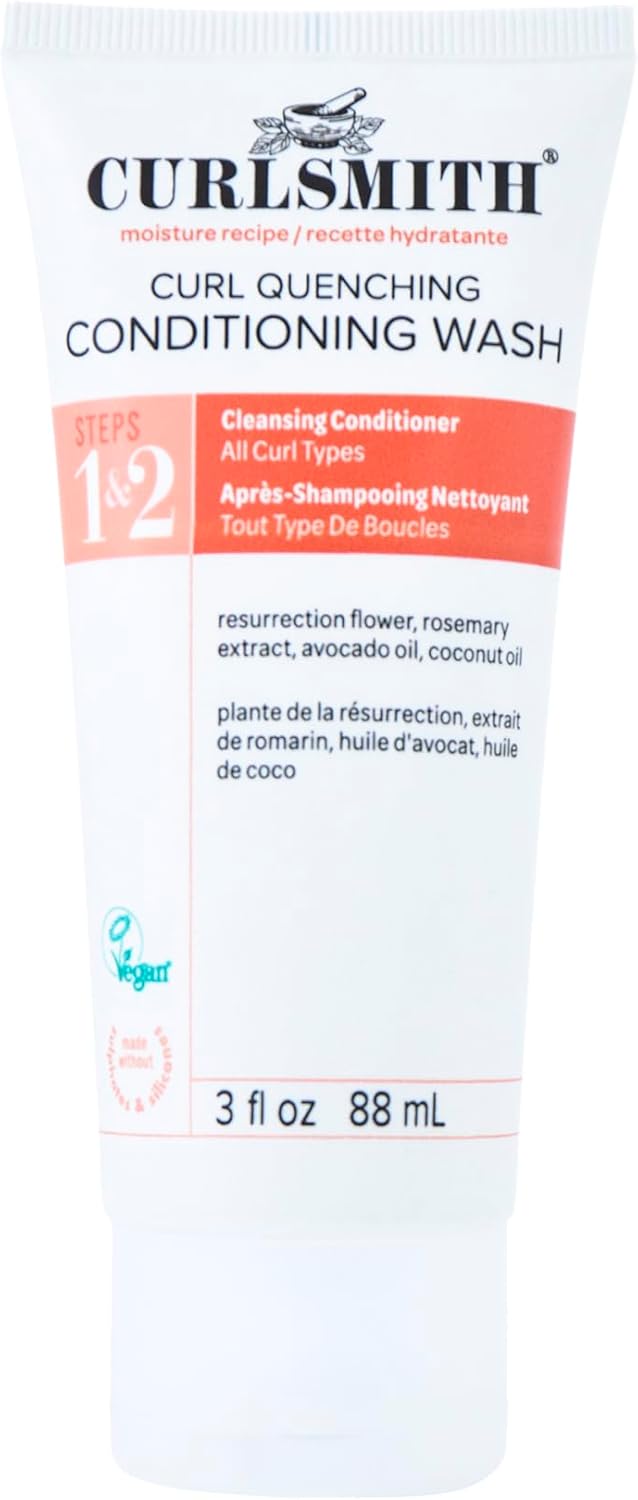 Curlsmith Curl Quenching Conditioning Wash - Vegan Cowash 2 in 1 Conditioner and Shampoo for Wavy, Curly and Coily Hair