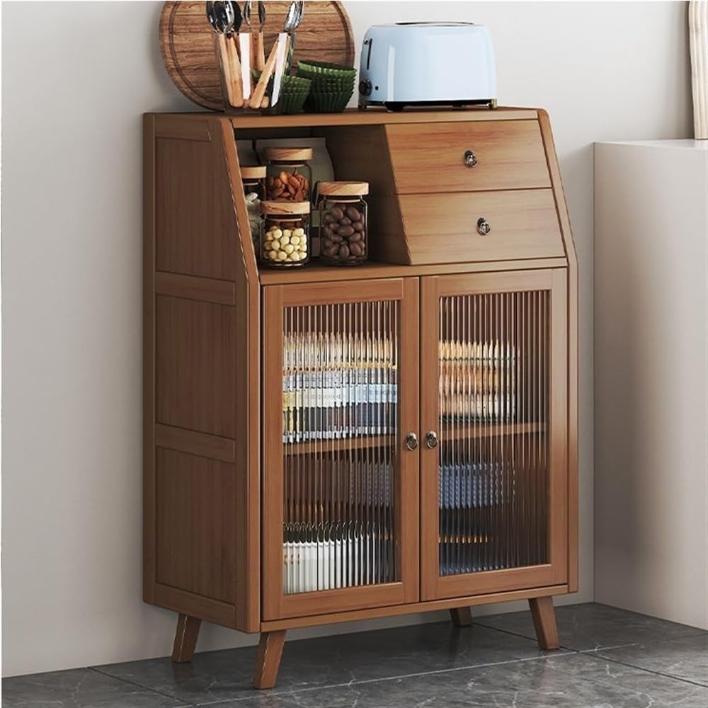 Stylish Sideboard Storage Cabinet, Prefab Tiny Home Kitchen Hutch, Versatile Bakers Rack & Kitchen Island, Perfect for Foyer & Study (27.6" * 13" * 37.4")