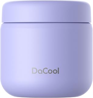 DaCool Kids Thermo for Hot Food 13.5 OZ Vacuum Stainless Steel Insulated Food Jar Kids Lunch Food Thermo Insulated Lunch Container Bento for School Office Picnic Travel Outdoors, Macaron-Purple