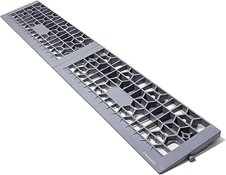 Ruedamann Modular Threshold Ramps, 1" Rise Plastic Wheelchair Ramps, 3000LBS Capacity, Mobility Door Ramps for Home Steps, Detachable Entry Ramps, Non-Slip Curb Ramps for Scooters, Cars, 2 PCS