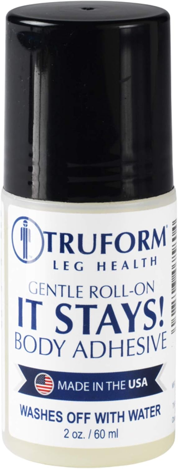 Truform Roll-on body adhesive, prevents stocking rolling or falling down, 2 fl. Ounce ., made in usa