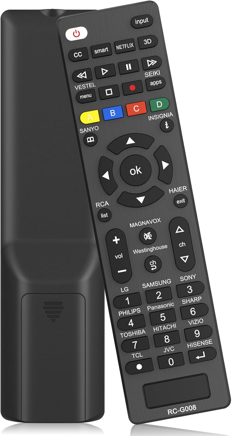 Universal-TV-Remote-Control Compatible with Vizio, Hisense, Sony, TCL, Samsung, LG, Philips, Onn, Sharp, RCA, Element, Westinghouse, Sanyo TV and More Brand Smart TVs
