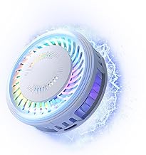 Phone Cooler for Gaming, Magnetic Semiconductor Cooler for MagSafe i Phone 12 13 14 15 Series, Portable Cell Phone Cooling Fan Colorful Radiator for Android/Tablet/iPad