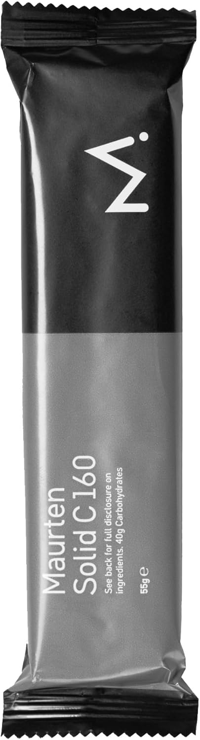 Maurten Solid 225 & Solid 160 Energy Bars - 12-Pack on oat and rice base - Power Bar with 40g carbohydrates for endurance sports like cycling and marathon - Low-fiber, vegan & gluten-free