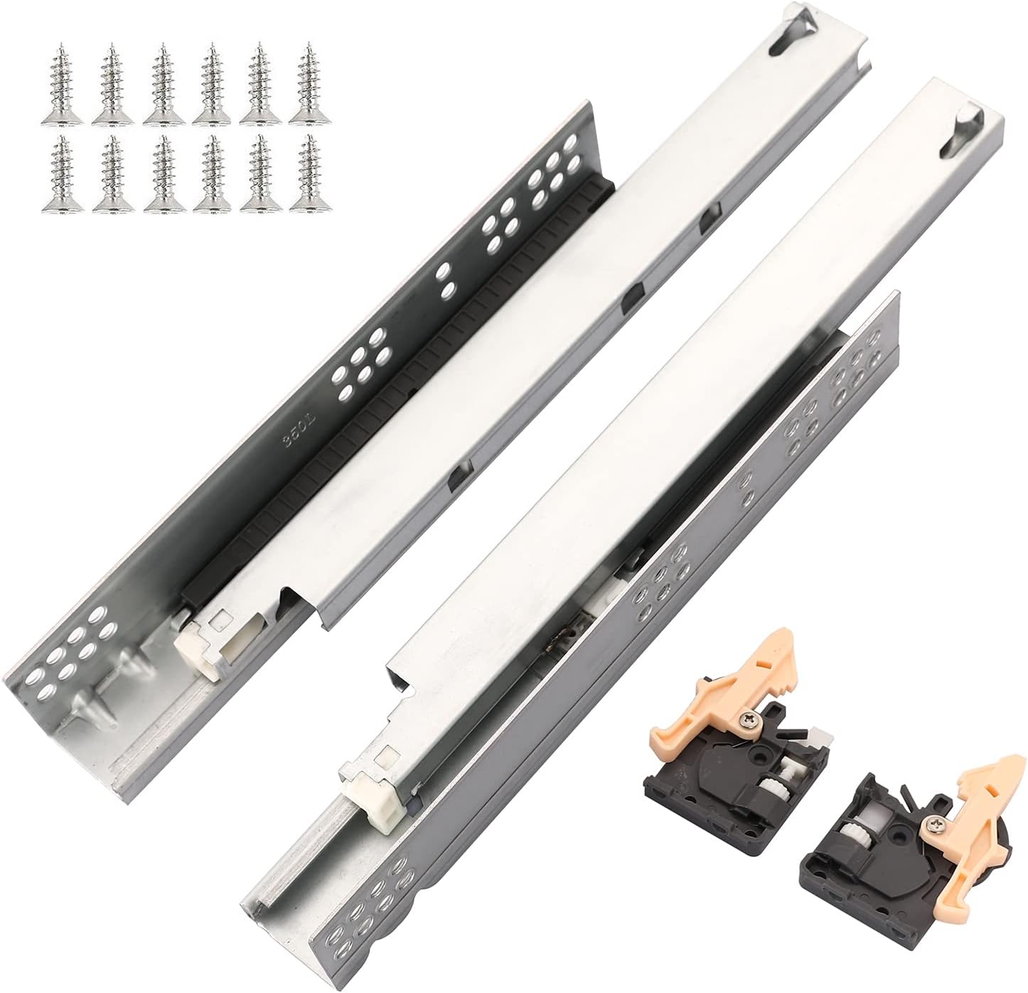 Hitess 6 Pair 14 Inch Undermount Soft Close Drawer Slides Full Extension