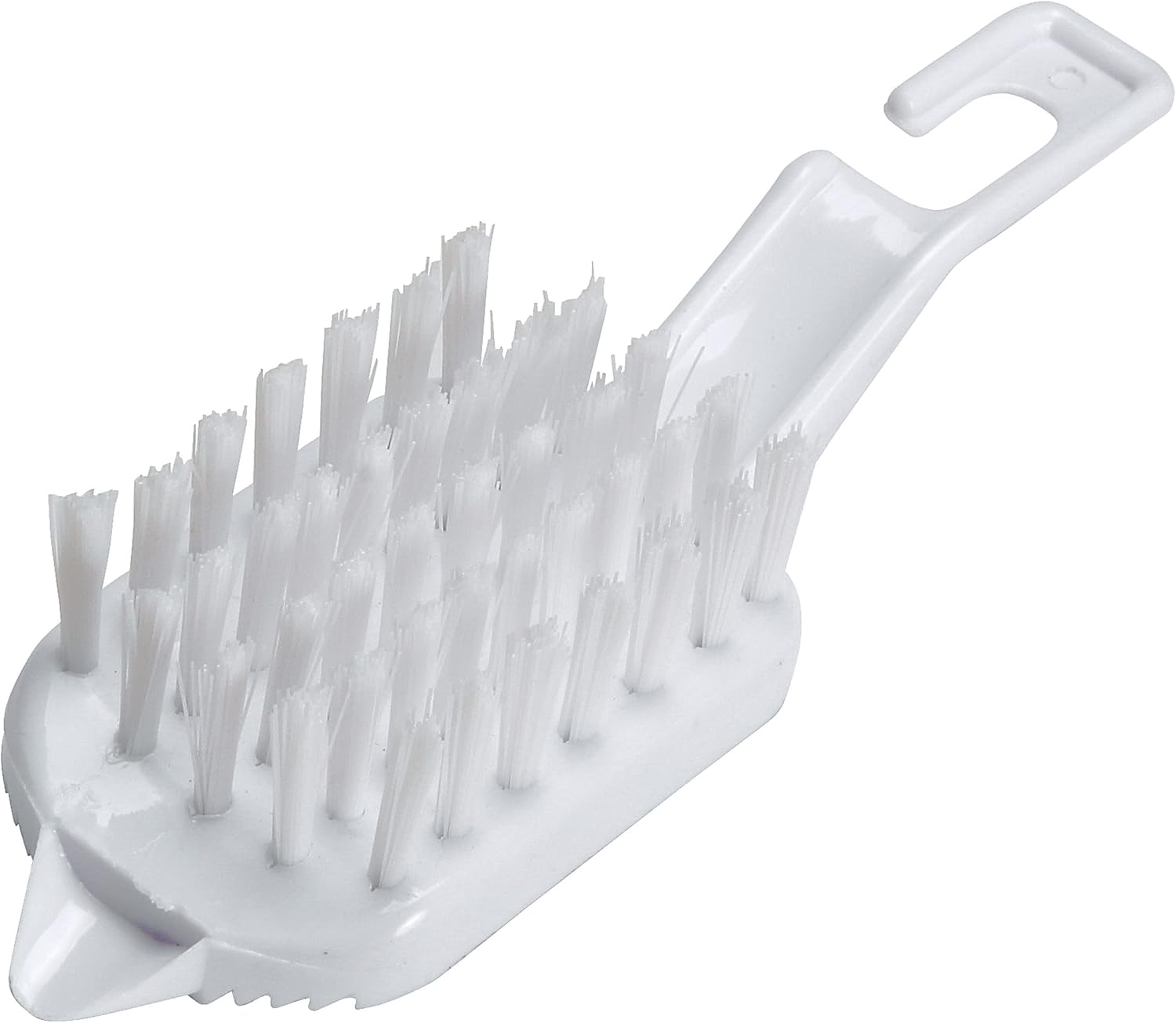 KitchenCraft Vegetable Brush, Plastic Vegetable Scrubber, Durable Bristles and Hook, 15 x 6cm (6 x 2.5''), White