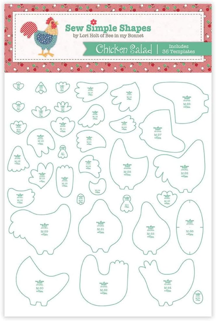 Riley Blake Design Lori Holt Chicken Salad Simple Shapes, Clear (STT-24571)