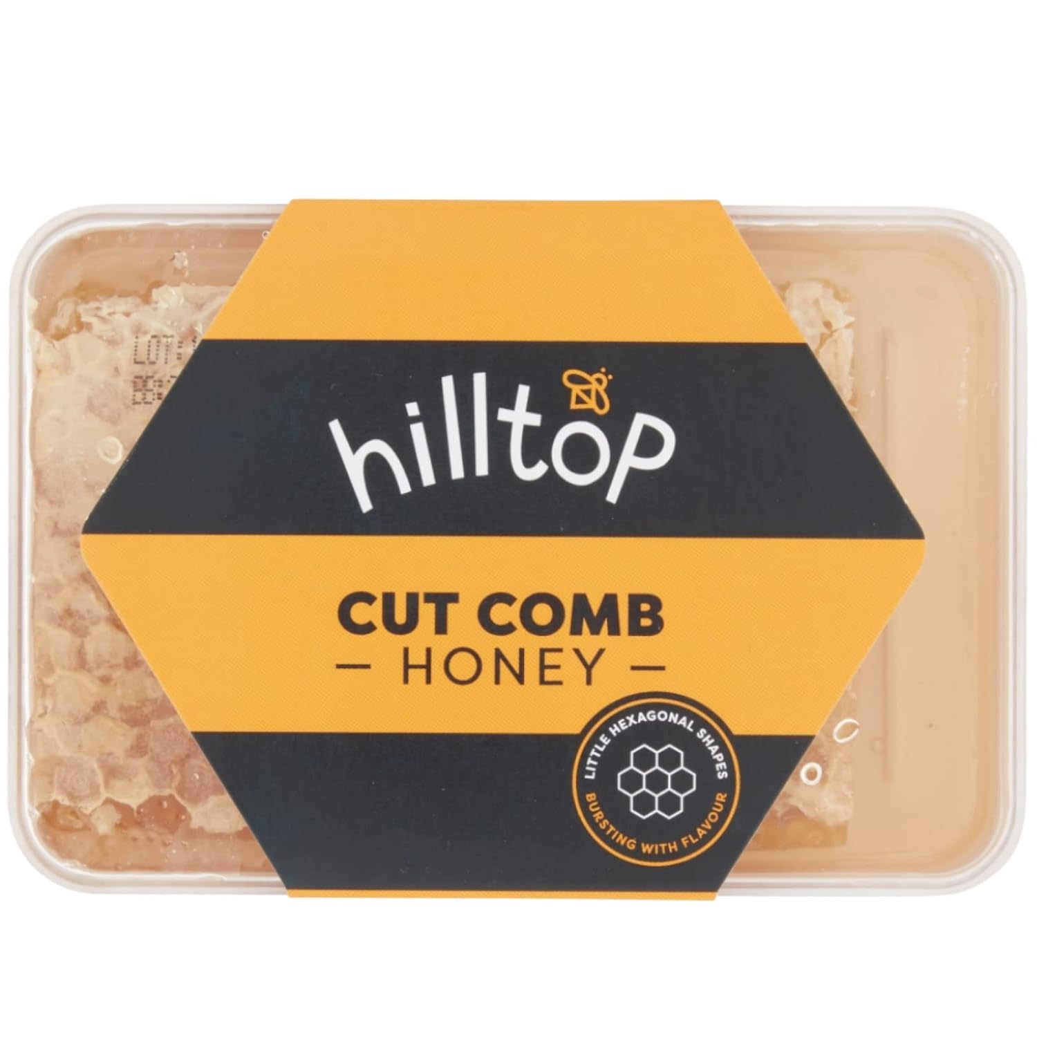 Hilltop Honey Cut Comb Slab 200g - Pure and Natural | Premium Quality and Tested For Authenticity | Certified Kosher | Dairy Nut and Gluten Free