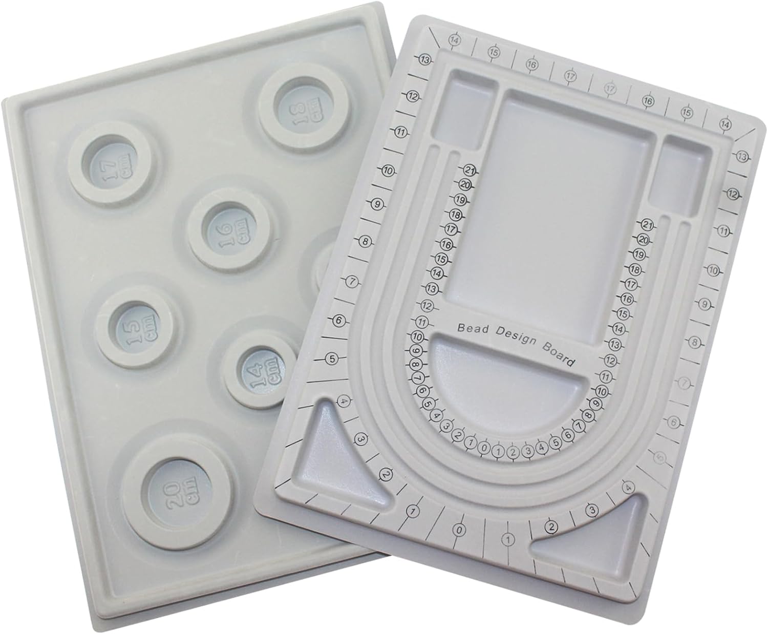 Chistepper 2 Pieces Beading Boards Bead Design Trays Necklace Bracelet Beading Jewelry Design Mats for DIY Jewelry Making