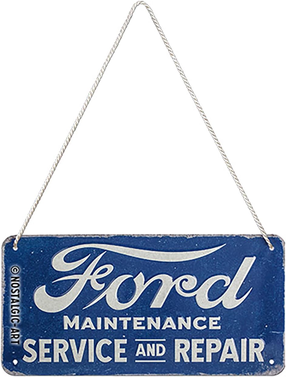 Nostalgic-Art Ford - Service & Retro Hanging Sign - Gift Idea for Car Fans Metal Vintage Design Decoration 10 x 20 cm