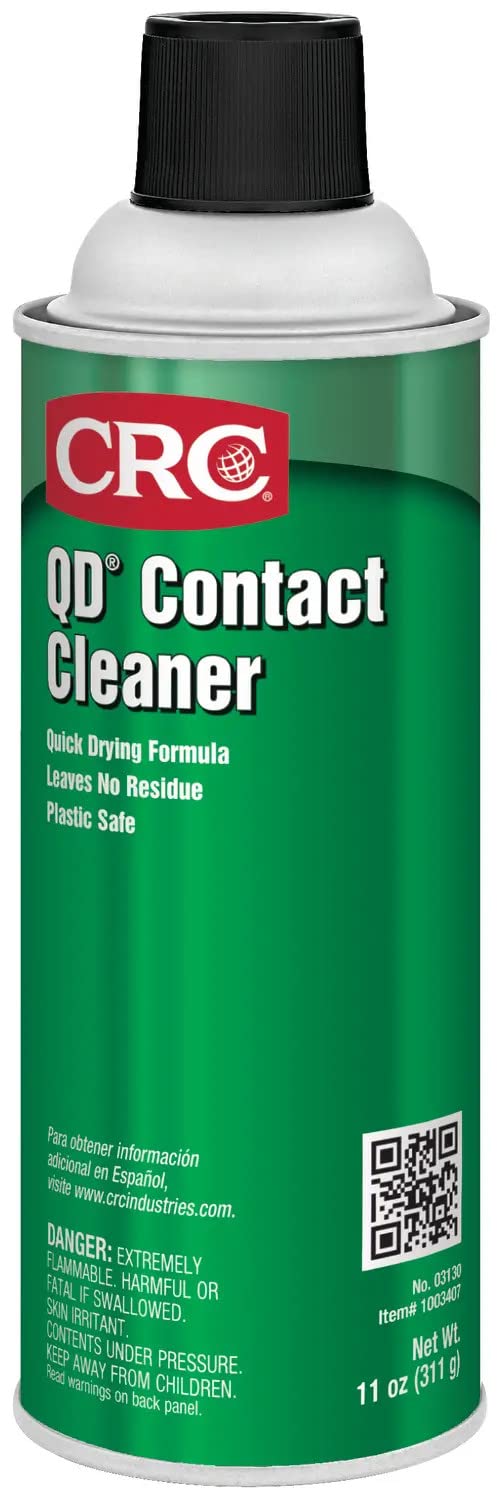 CRC QD Contact Cleaner 03130 – 11 WT OZ, Plastic Safe Electronics Aerosol Cleaner, Suitable for Sensitive Electronic Equipment