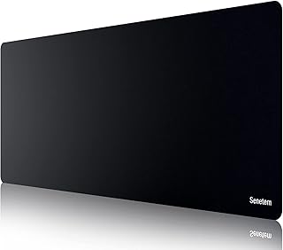 Senetem XXXL Large Mouse Pad, Ultra-Thin Gaming Mousepad, Extended Mouse Mat, Non-Slip Rubber Base Keyboard Pad, Big & Long Computer Mat for Desk, Black, XXXL, 35.4x15.7 in