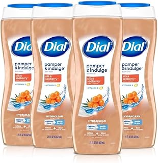Dial Body Wash, Pamper & Indulge, Silk & Seaberry, 21 fl oz, Pack of 4