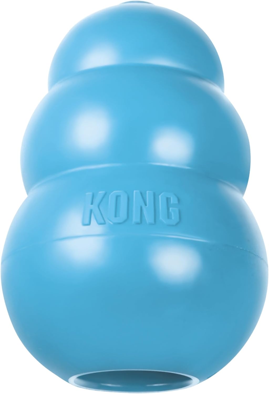 KONG Puppy - Natural Teething Rubber Chew Toy for Dogs - Stuffable Dog Toy for Extended Playtime - Chew & Fetch Toy for Puppies - for Small Puppies - Blue