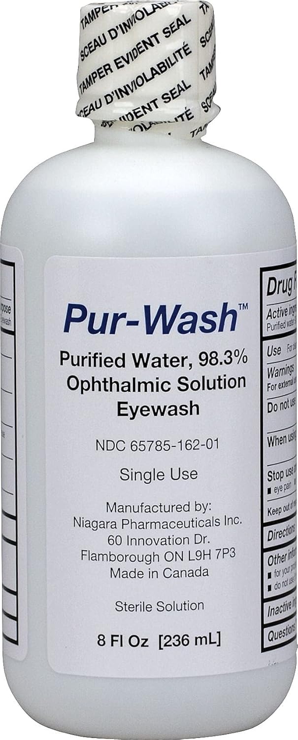 PhysiciansCare Eye Wash Solution, Sterile Isotonic Buffered Solution for Flushing & Irrigating Eyes, 8-oz Bottle