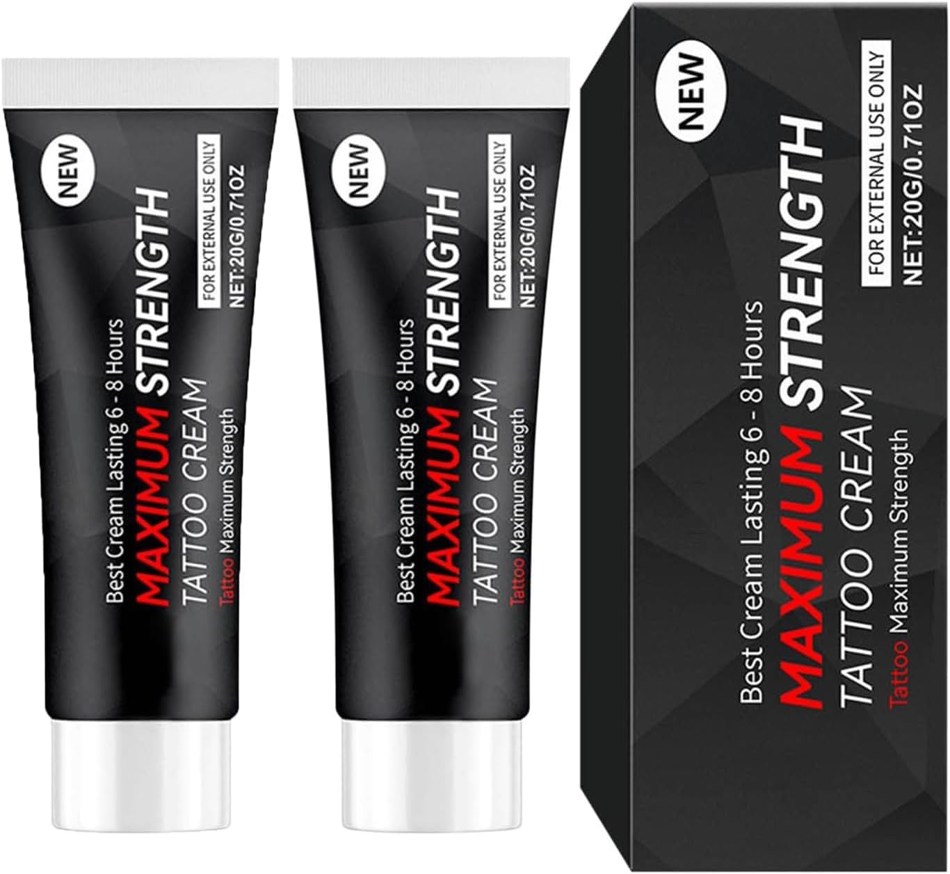 2pcs Tattoo Numibing Cream Gel - Up to 6 Hours Extra Strength for Tattoos, Soothing Gel Joint Nourishing Care Stick Moisturizes And Soothes Joint Skin Caring