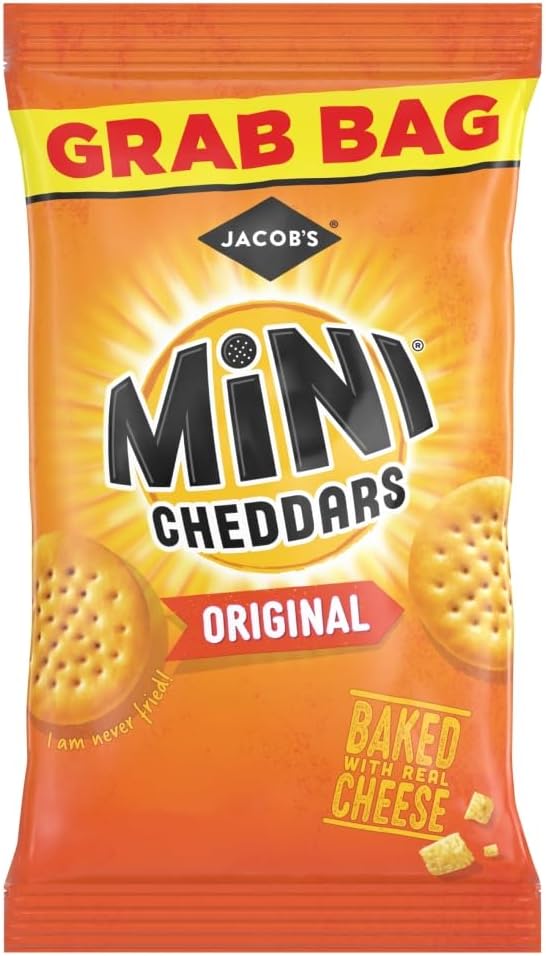 JACOB'S Mini Cheddars Original Baked Crisps, Grab Bag, 45 g (Pack of 1)