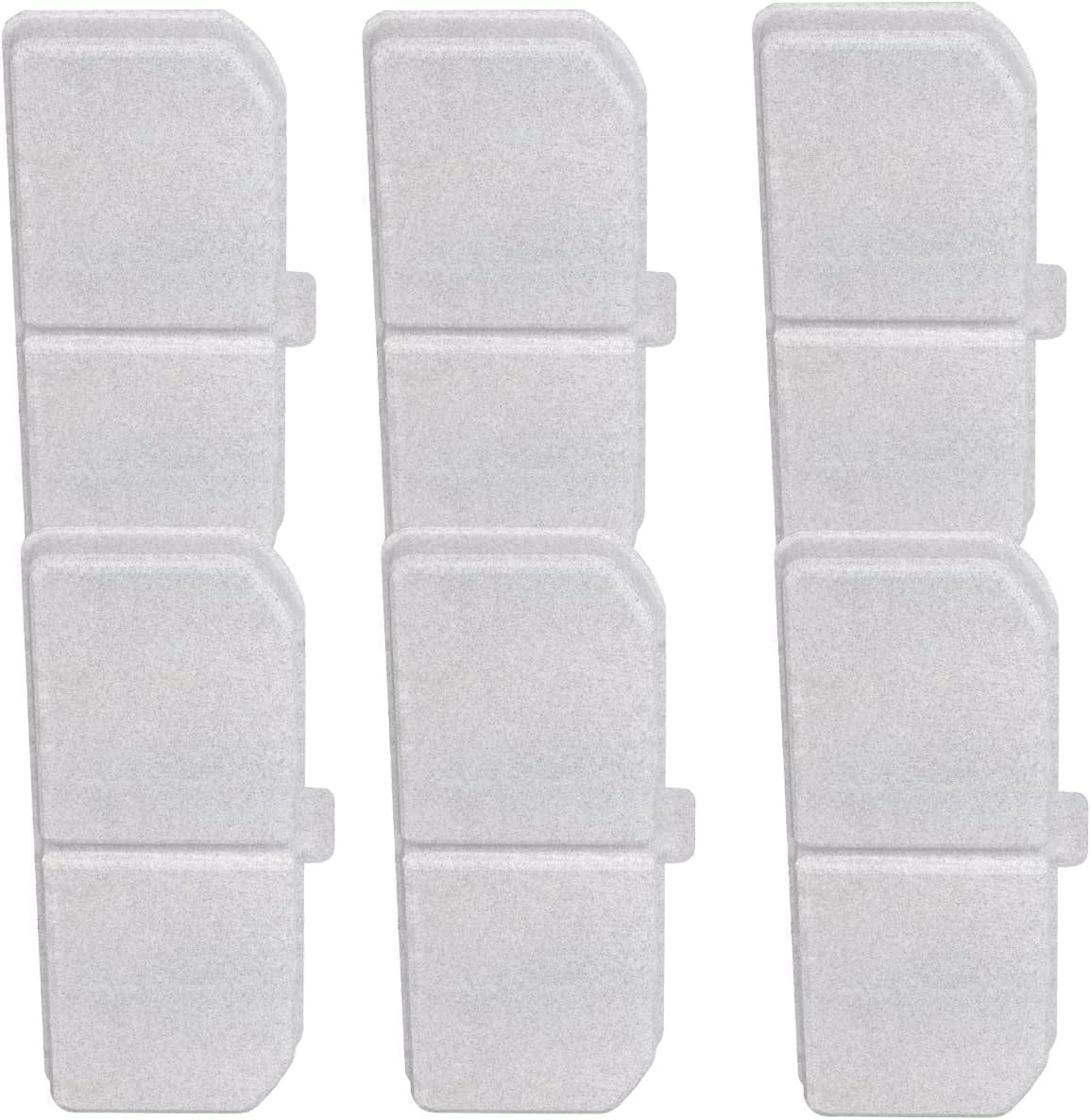 Cat Water Fountain Filter, Pet Drinking Dispenser Filter, Cat Water Fountain Replacement Filter with Resin and Activated Carbon - 6 Packs