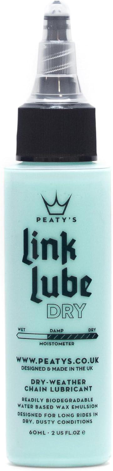 Peaty’s Link Lube Dry Chain Wax Lubricant - Ultra Smooth Drivetrain In The Driest Conditions, Bespoke Blend Of Drip Waxes Engineered To Give Long-Lasting Clean-Running Quiet Bike Chains - 120ml & 60ml