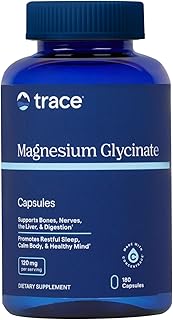 Trace Minerals Magnesium Glycinate Capsules | 120 mg Magnesium Supplement | 180 Count