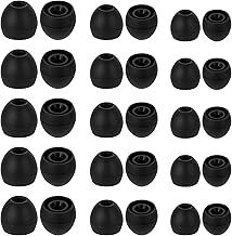 15 Pairs Silicone Ear Bud Replacement Pieces Earbuds Ear Tips Replacement Ear Bud Covers S/M/L Sizes Ear Gels Soft Earphones Earbuds Black Ear Cushion Ear Bud Tips Replacement Kit