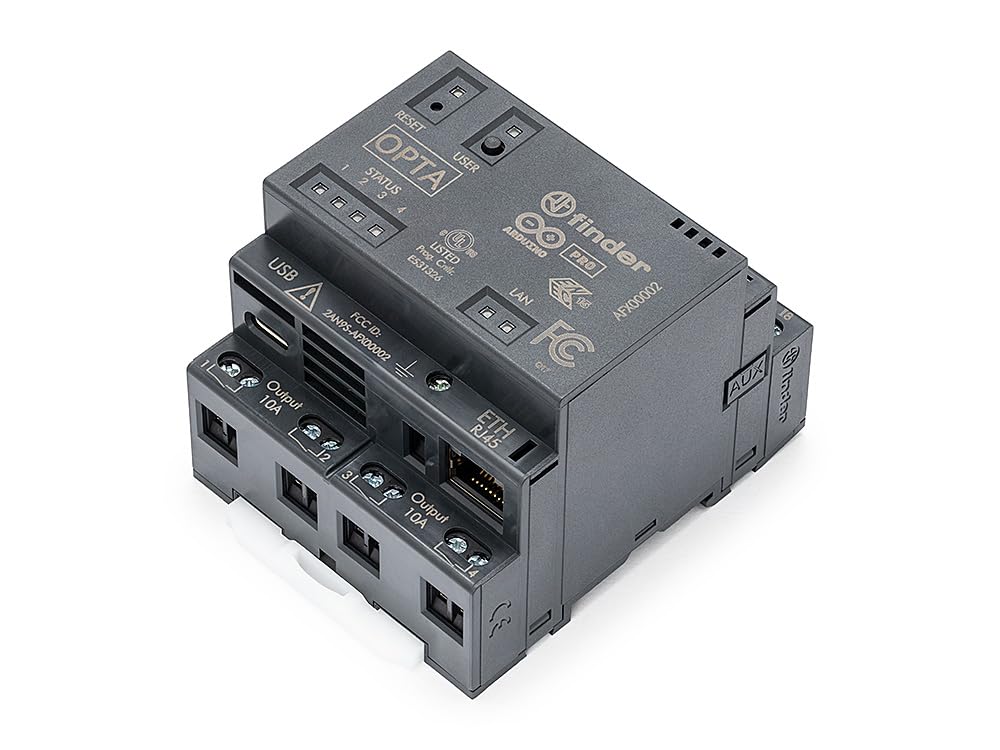 Arduino Opta WiFi [AFX00002] - Industrial IoT Controller with Wi-Fi Connectivity, Digital I/O, Analog Inputs, and Modbus Support for Automation and Control Systems