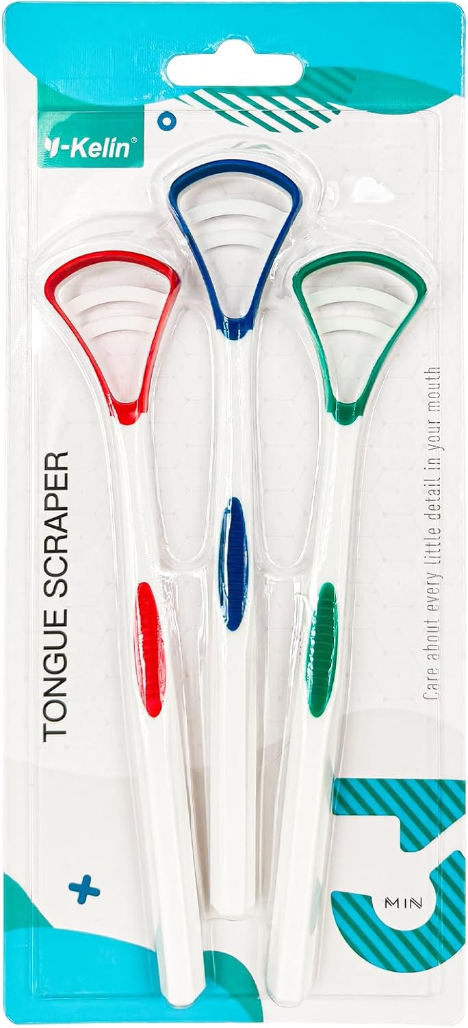 FANCI Tongue Scraper Tongue Brush 3 Color Pack, 3 pack