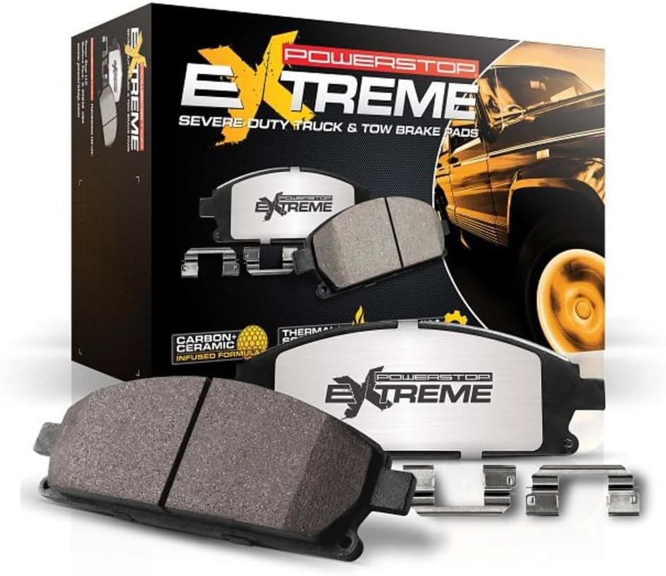 Power Stop Z36-1680 Front Z36 Truck & Tow Carbon-Fiber Ceramic Brake Pads For 2013-2022 Ford F-250 F-350 | 2013-2016 F-450 Super Duty 8 Lug