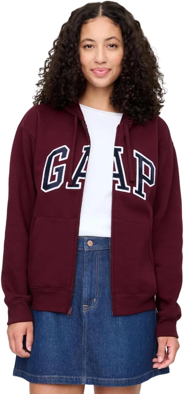 GAP Women's Logo Hoodie Hooded Full Zip Sweatshirt