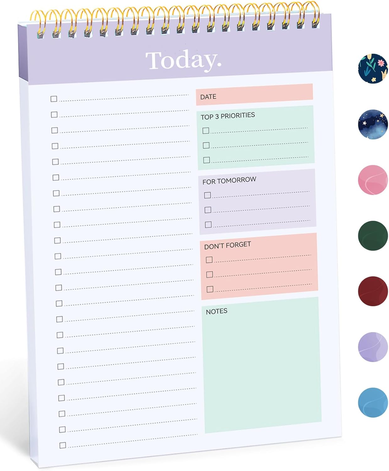 To Do List Pad - To Do List Notebook for Work with 52 Sheets, Undated Daily Planner Perfect for Daily Tasks and Goal Setting, To Do List Notepad Suitable for Office, Home and School-Violet Dream