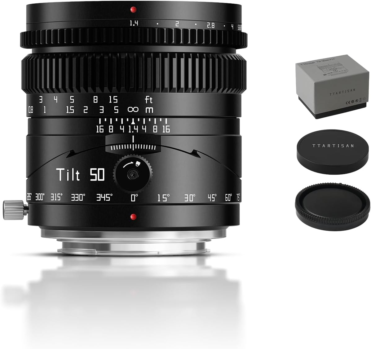 TTARTISAN Tilt 50mm f1.4 Lens Full Frame Manual Focus Portrait Lenses Mirrorless Camera for E Mount A7 A7R A7S Series A7C A9 A9II A1 A5100 A6000 A6100 A6400 A6600 NEX-5 NEX-3 Series NEX-7