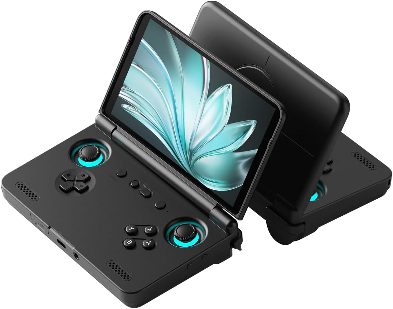 Retroid Pocket Flip 2 Retro Game Console, 5.5" AMOLED 1080P Display, Hall Effect Sticks, 5000mAh Battery, Portable Android Handheld (Black)