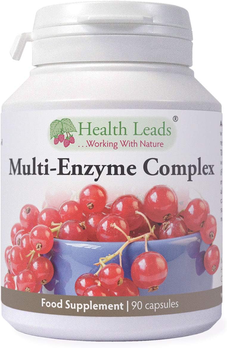 Multi-Enzyme Digestive Complex x 90 Capsules (No Magnesium Stearate), Non-GMO, Formulated & Made in Wales