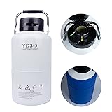 3L Liquid Nitrogen Dewar, Cryogenic Nitrogen Container Tank with 3 Canisters & Carry Bag