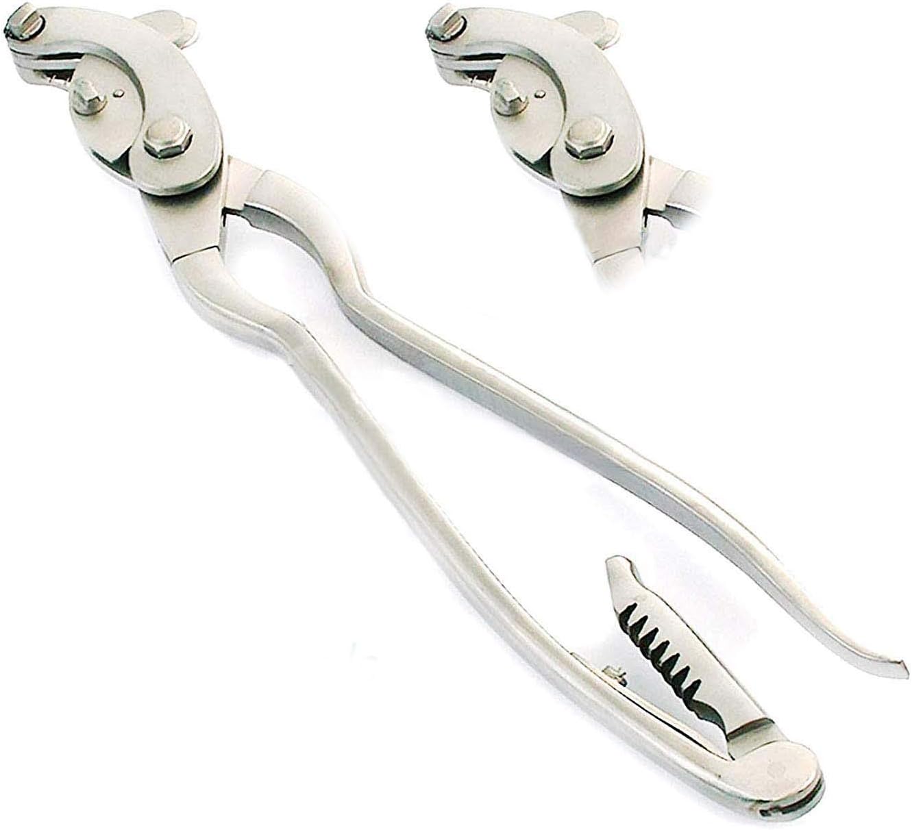 AAProTools Veterinary Instruments Serra Emasculator Clamp Silver C-clamp