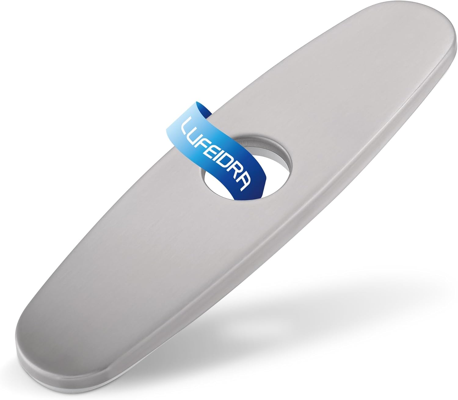 LUFEIDRA 10'' Sink Faucet Hole Cover, Deck Plate Escutcheon for 1 or 3 Hole Kitchen Sink Faucet or Bathroom, Stainless Steel