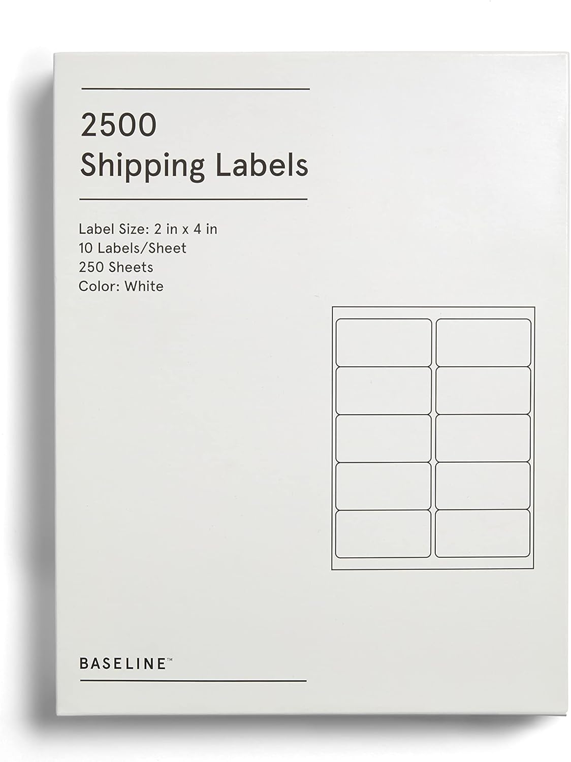 Staples BL58261 Baseline Shipping Labels, 3000/Pack