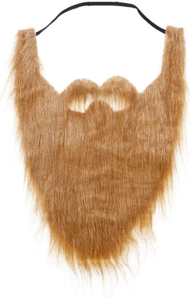 LERORO ® Funny Costume Party Male Man Halloween Beard Facial Hair Disguise Game Black Mustache Party Supplies（Brown）