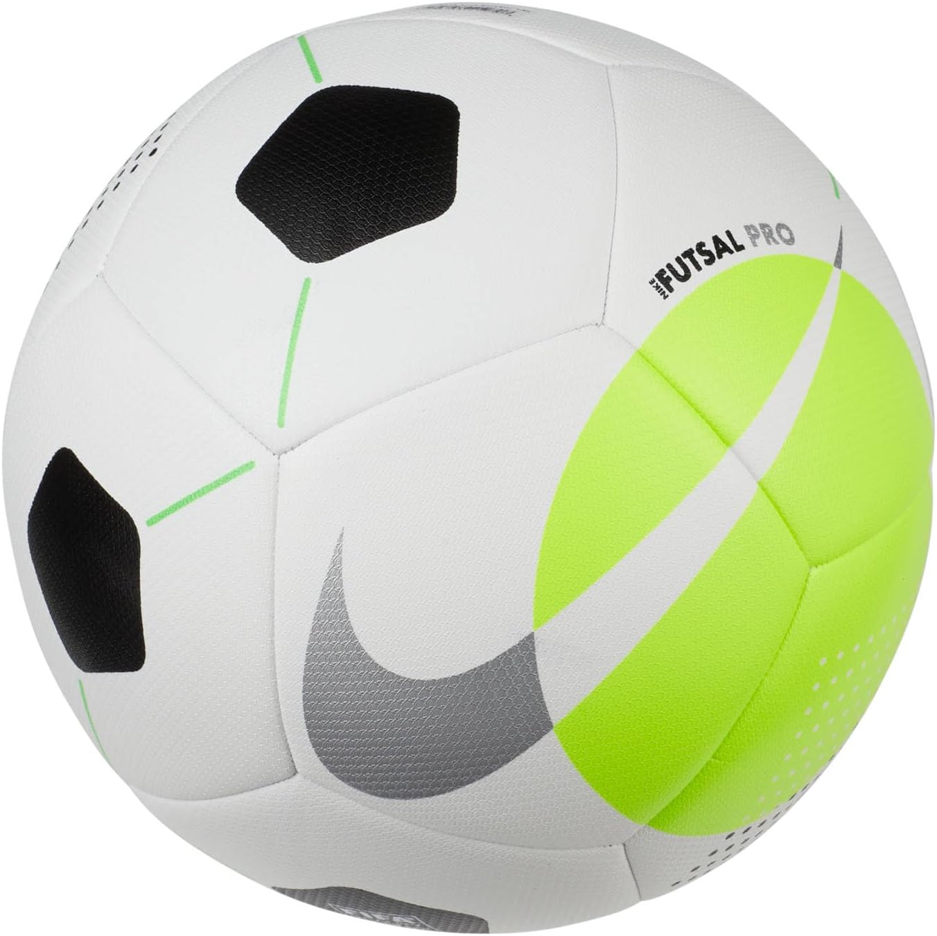 NIKE DH1992-100 Futsal Pro Recreational soccer ball Unisex Adult WHITE/VOLT/SILVER Size 0