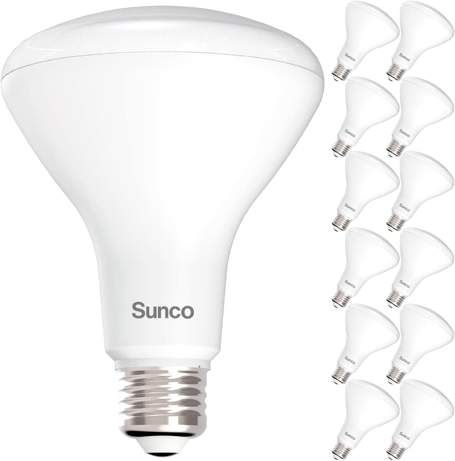 Sunco 12 Pack BR30 Light Bulbs LED, Recessed Can Light Bulbs, Indoor Flood Bulb, 850 LM, 11W (65W Equivalent), 3000K Warm White, Dimmable, E26 Base, for Home, Kitchen, Bedroom UL