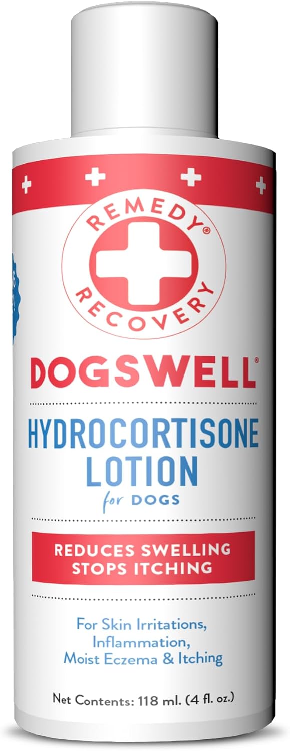DOGSWELL Remedy + Recovery 0.5% Hydrocortisone Lotion for Dogs, 4 oz. (Packaging May Vary)