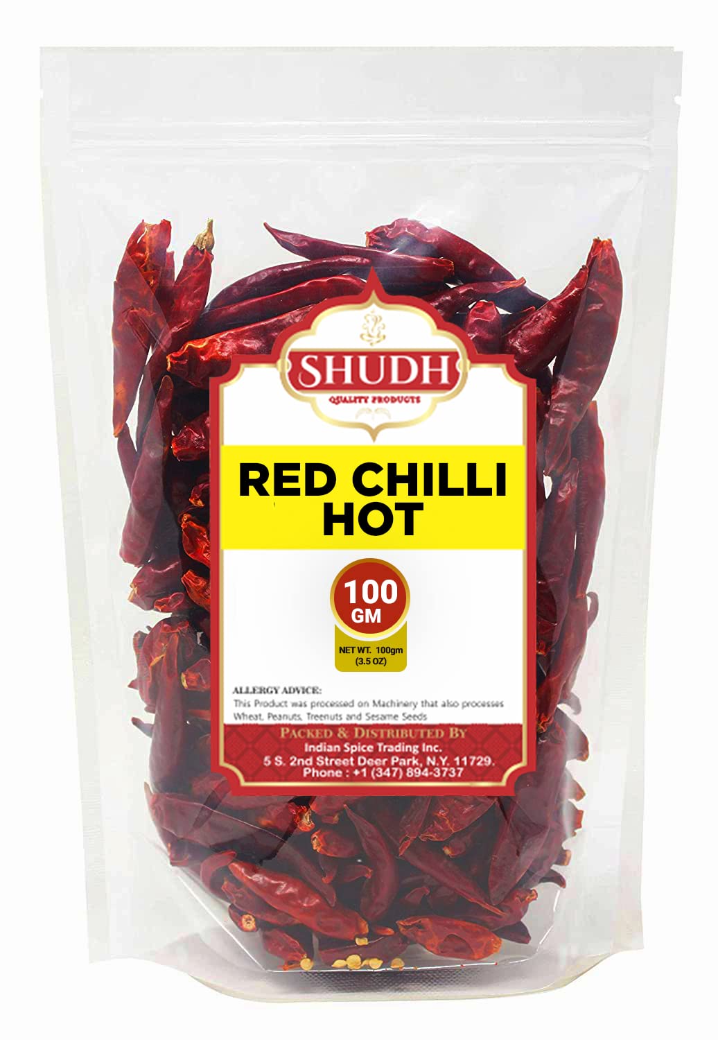 Red Chilli Hot (Whole) ~ 3.5oz | 100g ~ Lal Mirch ~ All Natural | Vegan | No Colors | Gluten Friendly | NON-GMO