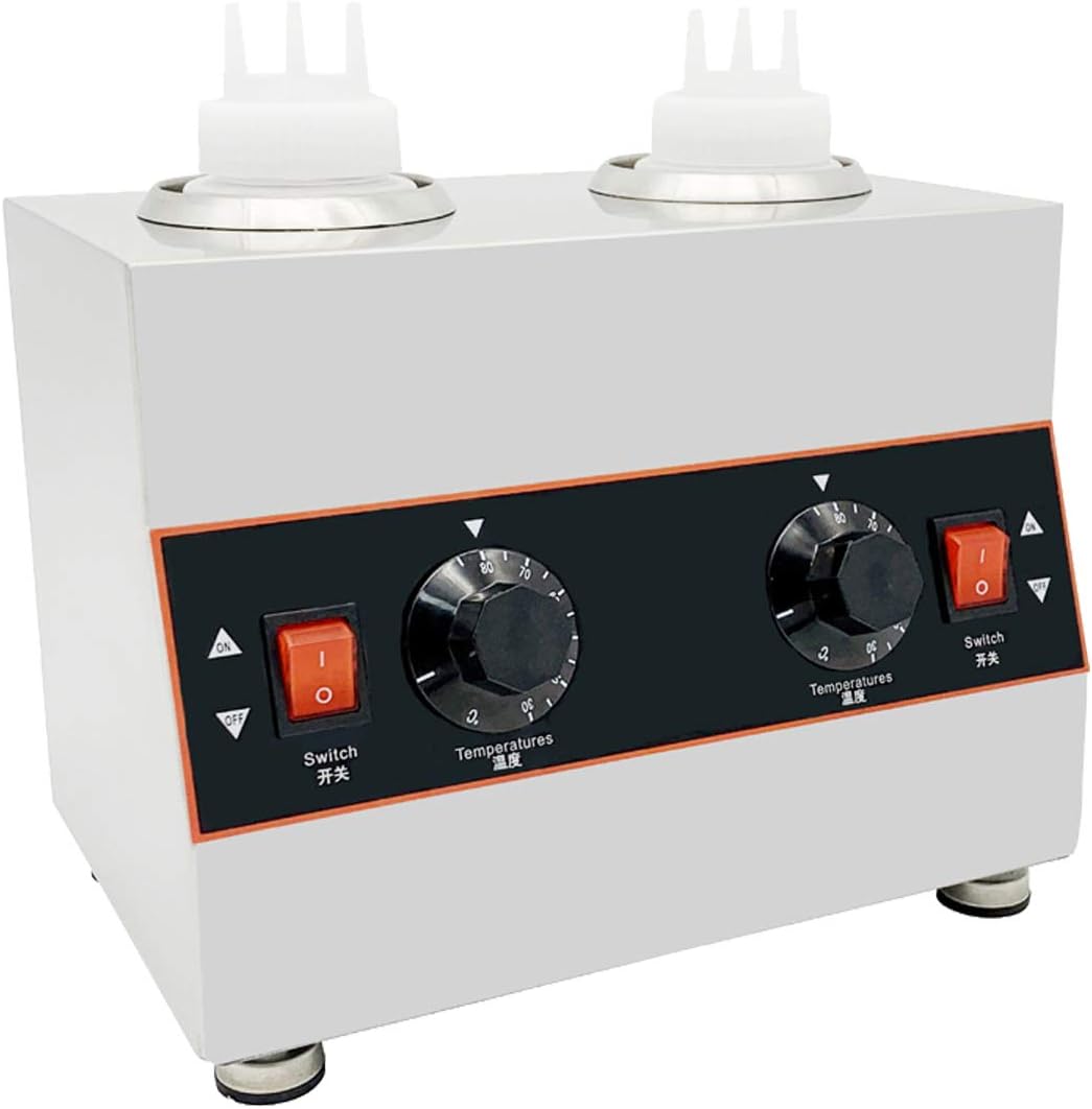 Electric Chocolate Sauce Warmer Toppings Bottle Warmer Hot Cheese Sauce Dispenser with Squeeze Bottle